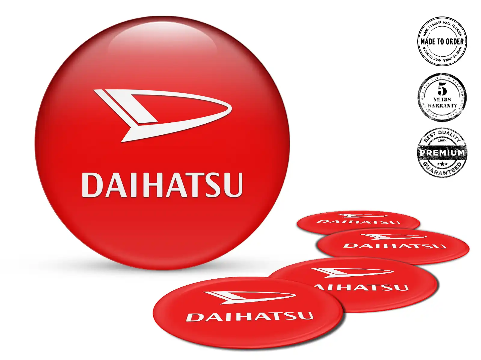 Daihatsu Logo Autocollant Roue Design Bombé en Résine